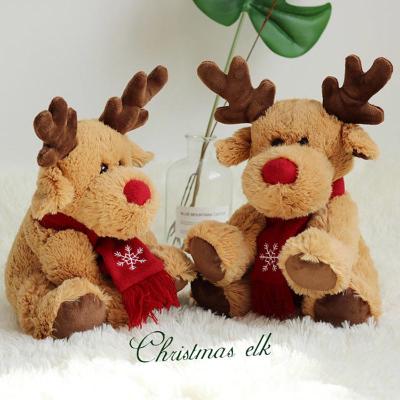 China High Quality Soft Stuffed Plush 30cm Deer Christmas Elk Plush Toys Navidad Reindeer Stuffed Toy For Kids for sale