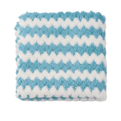 China 2020 Hot Sale 30*30cm Blue Color Microfiber Fleece Cloths QUICK DRY Coral Cleaning Cloths for sale