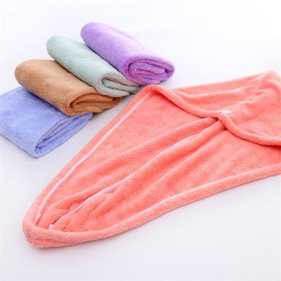 China Disposable Woman Microfiber Hair Towel Wrap Hair Turban Wrap for sale