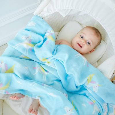 China Anti-pilling Breathable Fabric For Baby Crib Sheet Organic Cotton Muslin Wrap Blanket for sale