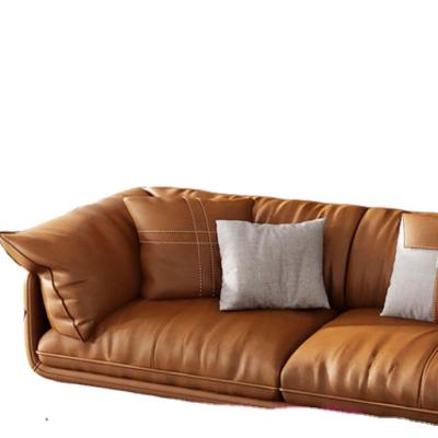 China Other Modern Design Italian Luxury Leather Sofa Living Room Sofa Set Furniture for sale