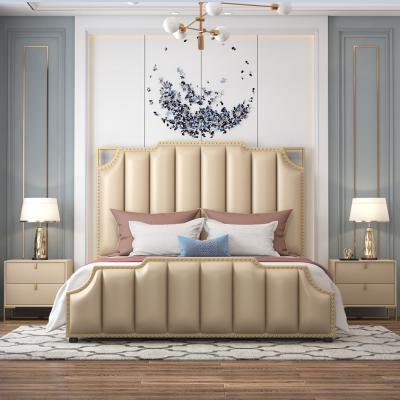 China Soft Bed Modern Style Leather Bed Europe Style Modern King /Queen Size For Bedroom Furniture for sale