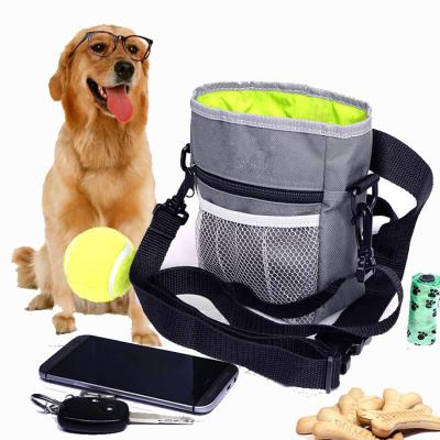 China Custom Logo Small Dog Training Bag Walk Waist Pack Washable Pet Dog Pouch Treat Bag with Drawstring Te koop