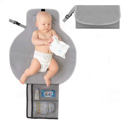 China Portable 2 in 1 Travel Diaper Changing Station for Mom and Dad Baby Nappy Changing Pad Mat zu verkaufen