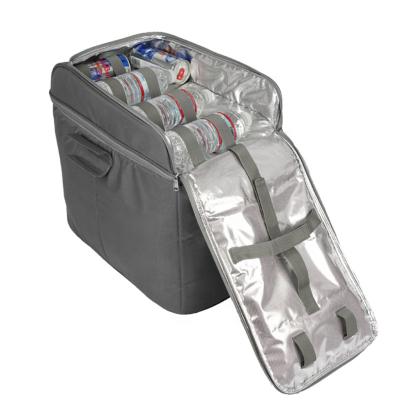 中国 Outdoor Family Capacity Insulated Picnic Basket Cooler Thermal Collapsible Double Compartment Picnic Basket 販売のため