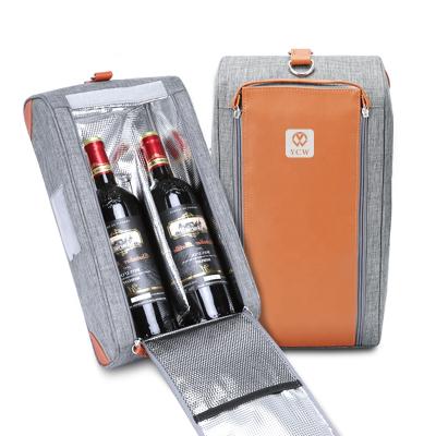 중국 BSCI factory custom travel wine carry bag wine holder bag wine cooler bag 판매용