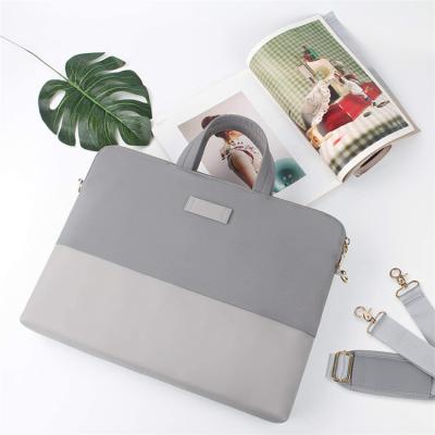 China 15.6 inch custom designer women luxury leather computer laptop sleeve bag waterproof business ladies laptop cover bag for sale