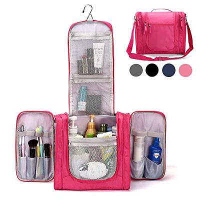 China Custom Hanging Travel Toiletry Bag Waterproof Makeup Organizer Wash Shaving Kit Cosmetic Bag en venta