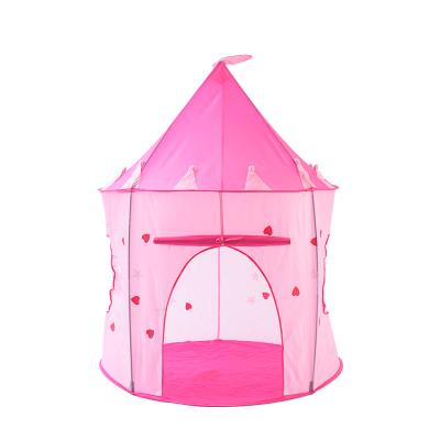 China Cute Luminous Tent Kids Castle Hexagonal Pink Portable Folding Princess Play Tent Play Tent For Kids Protected Bags Toy Travel Military Soft for sale