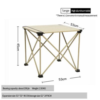 China Folding Camp Chair OEM Easy-Carry Outdoor Large Size Picnic Dining Table Folding Table Portable Folding Beach Aluminum Folding Camping Table for sale