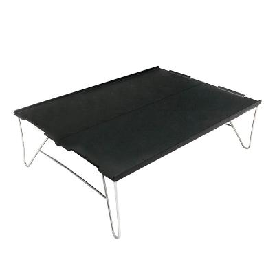 China Wholesale Mini Fruit Plate Snack Living Small Room Coffee Table Aluminum Alloy Easy-carry Portable Folding Table For Camping for sale