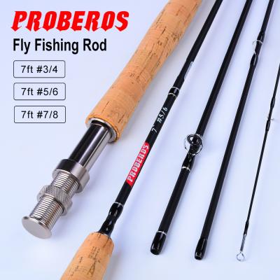 China Portable Wholesale 7 Configuration Carbon Height 2.1 M Four Sections High Feet High Fly Fishing Rod 3/4#5/6#7/8# Fly Fishing Rod for sale