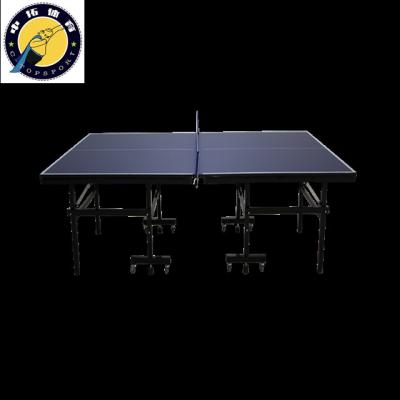 China Indoor Single Folding Table Tennis Table Tennis Table Tennis Table With Small Wheel for sale