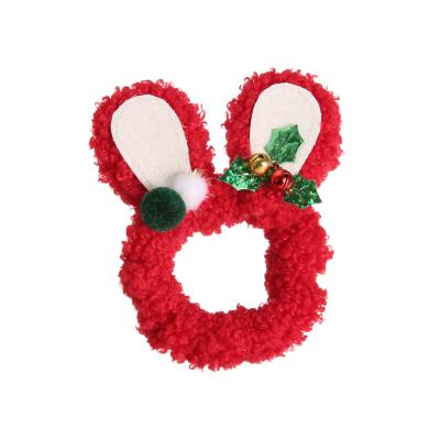 China Christmas Lovely Women Girls Hair Accessories Environmentally Friendly Animal Kids Elastic Hair Band for sale