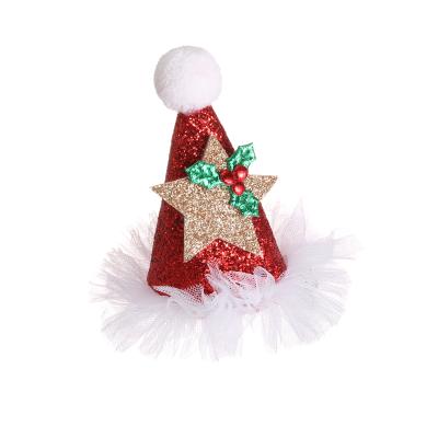 China Newest Fashion High Quality Wholesale Eco-Friendly Design Lovely Christmas Hair Clip Star Bling Kids Babies Hair Clips for sale