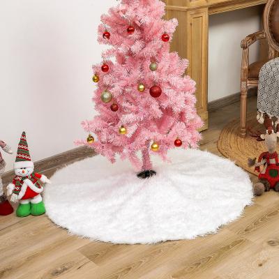 China Christamas Decoration Faux Fur Christmas Tree Skirt Snowy White Tree Skirt Holiday Party Christmas Tree Decoration for sale