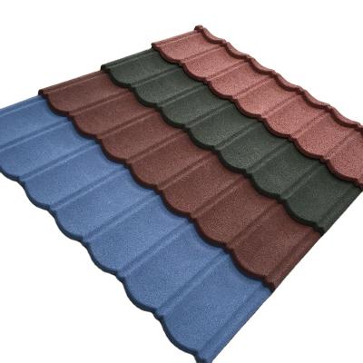 China Fireproof Lightweight Decorative Stone Coated Steel Roof Tile for sale