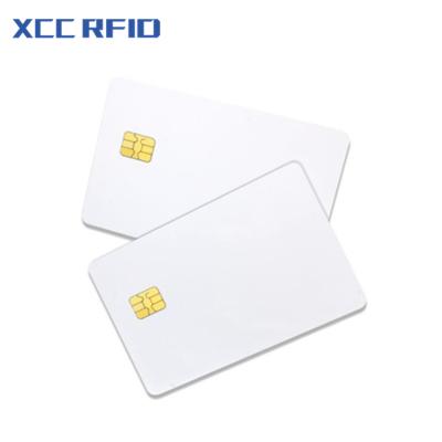 China White Plastic Contact IC Card PVC Chip Card Compatible Inkjet Compatible 4442 White Waterproof/Waterproof Printable for sale