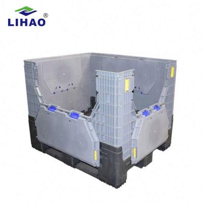 China Collapsible Warehouse Storage Container 1200*1000mm Large Plastic Pallet Box For Sale for sale