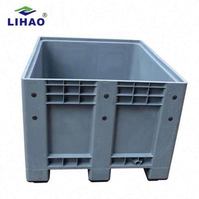 China Warehouse Storage Transport Packaging 1200*1000*760mm Industrial Standard Solid Plastic Pallet Box for sale