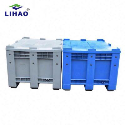 China Warehouse Storage 1200*1000mm Standard Size Large Capacity Logistic Plastic Pallet Box Container for sale