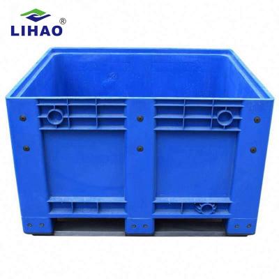 China Solid 1200*1000*760mm Heavy Duty Pallet Rack Warehouse Storage Large Pallet Box Wholesale Plastic Transport Large Size for sale