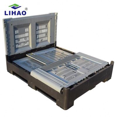 China Mesh Good Quality 1200*1000*810mm Shipping Collapsible Plastic Warehouse Use Crate Mega Bin for sale