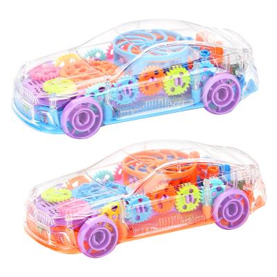 China Friction Toy Universal Well For 360 - Degrees Rotate Electric Toy Children's Toy Transparent Toy Car for sale