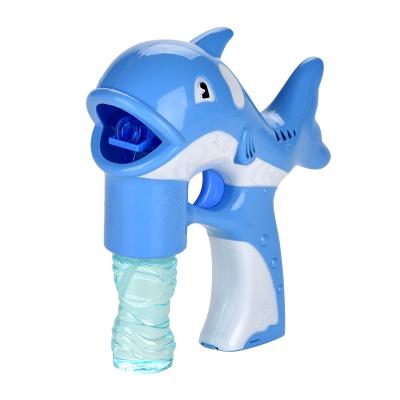 China Liquid Free ABS Made In China High Quality Multicolor Round-nosed Large Dolphin Bubble Gun Outdoor Toys for sale