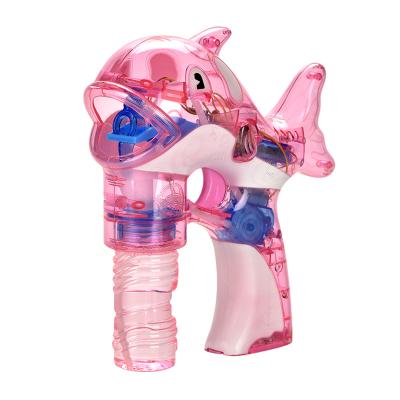 China Factory Direct Big Dolphin Picosecond Round Plastic Transparent Bubble Gun Outdoor Children's Toys for sale