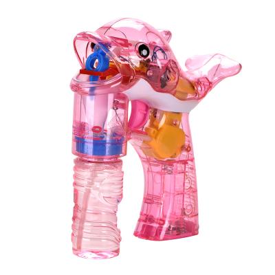 China PS Made In China Dolphin Outdoor High Quality Transparent Pointed Bubble Gun Outdoor Toy Bubble Toys for sale