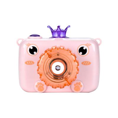 China ABS& PS made in China high quality solid color electric crown bubble camera with light and music cartoon style for sale