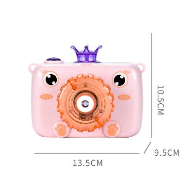 China ABS& Factory direct sales free picosecond liquid with LED light music crown bubble camera outdoor toy cute style for sale