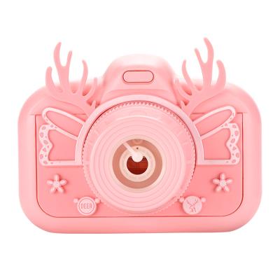 China ABS factory direct sale high quality electric soft rubber deer bubble camera with light and music bubble toys for sale