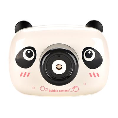 China ABS Kids Electric Panda Bubble Camera Toy Outdoor Acousto-optic Bubble Blowing Toy With Light And Music for sale