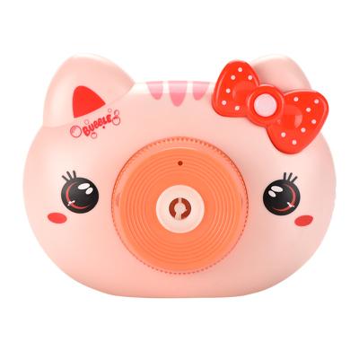 China Outdoor Children's Toys Outdoor Kids Toys Automatic Plastic Cat Style Bubble Toys Cute Bubble Camera for sale