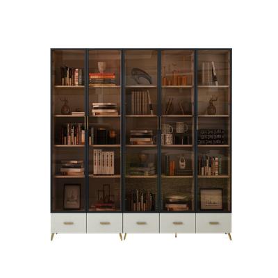 China (Other) Factory Direct Sale Adjustable Living Room Study Room Display Cabinet and Book Cabinet with Glass Door for sale