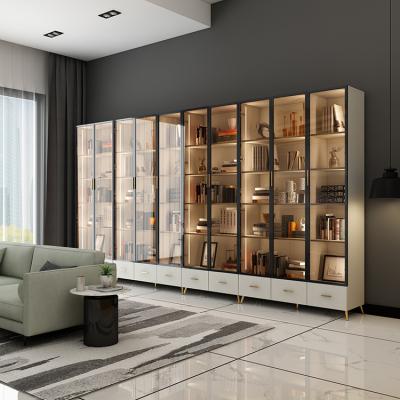 China 10 Door Modern Wooden Bookcase (The Other) Adjustable Home Furniture Living Room for sale