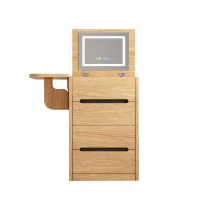 China Factory Price Solid Wooden Drawer Cabinet Storage Wooden Dressers With Lights for sale