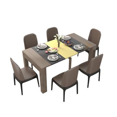 China Nordic Extendable Wood Dining Table Folding Retractable Dining Tables for sale