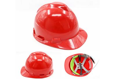 China Anti Smashing Construction Safety Helmets / Red Construction Helmet Electrical Insulation for sale