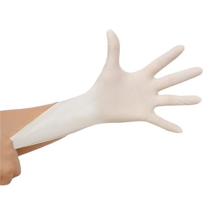 China White Disposable Medical Gloves , No Sweat Disposable Gloves Resistant Pull for sale