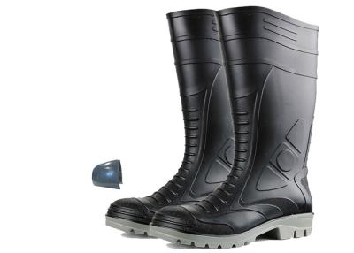 China Construction Site Steel Toe Rain Boots , Industrial Rain Boots Upper Material PVC for sale