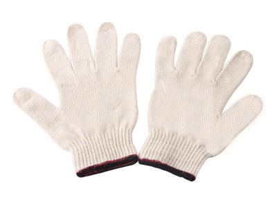 China Construction Safety Cotton Hand Gloves , Breathable Work Gloves White Color for sale