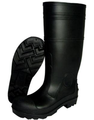 China Steel Toe Cap Black Safety Rain Boots Waterproof Protection Work Boots For Four Seasons for sale