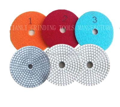 China Marble / Granite / Stone 3 Step Polishing Pads RAIZI Phoenix 4inch/100mm 3 Step Granite Wet Polishing Pads for sale