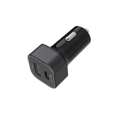 China Convenient 37W Max A+C With Indicator Portable Charger Mobile Phone USB Car Charger for sale