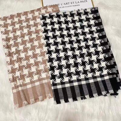 China New Fashion Modern Design Sales Cotton Ladies Scarf 2022 Ladies Silk Plaid Women Warm Voile Scarves Custom Made for sale