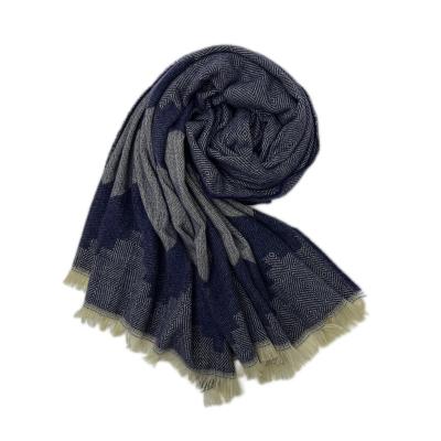 China New Women Rainbow Polyester Plaid Scarf Winter Hairy Pashmina Cashmere Shawls Thick Lady Tassel Warm Scarves Wraps for sale