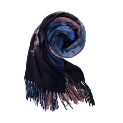 China Polyester Winter Plaid Tassel Cashmere Long Shawl Fashion Warm Scarf For Women Other Woven Check Scarves High Quality Scarves for sale